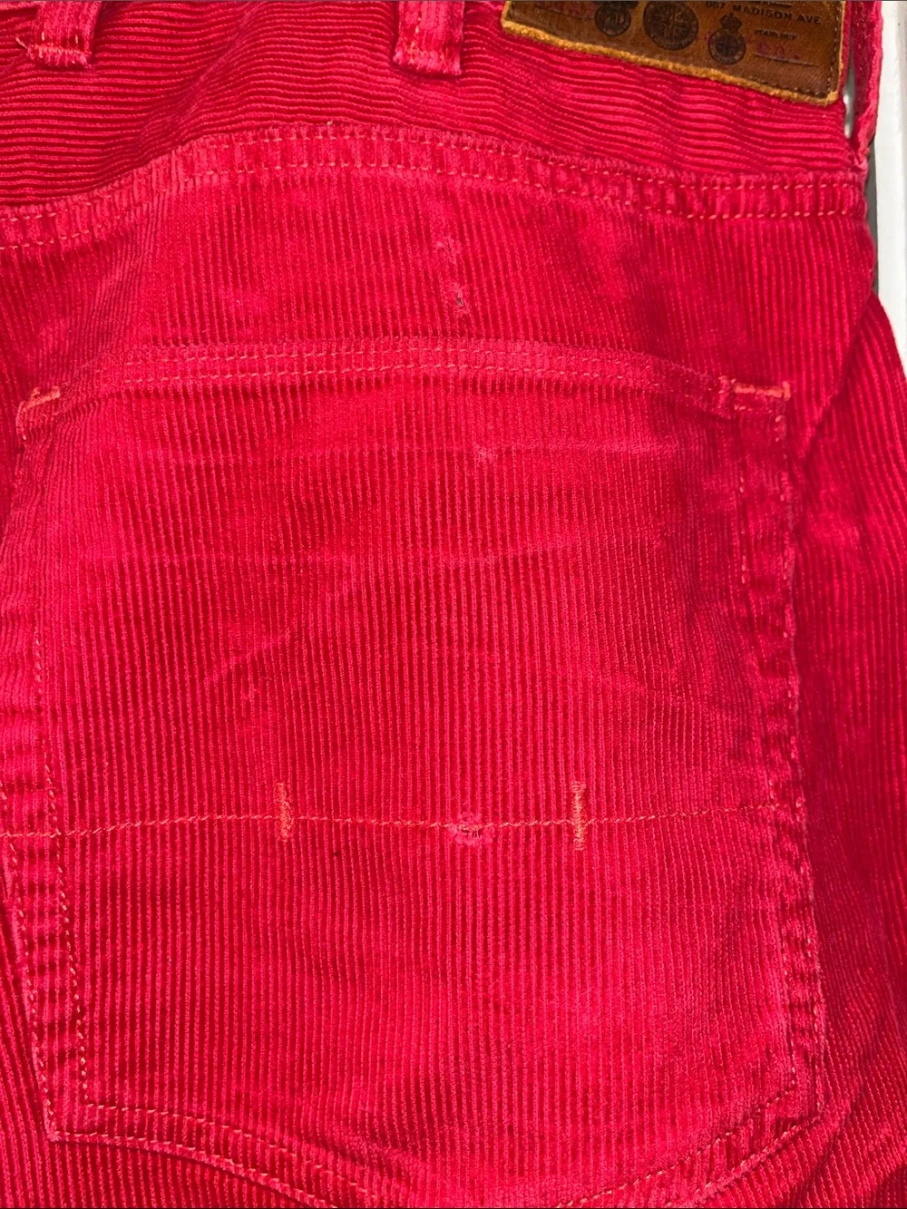 Polo Ralph Lauren Red Corduroy Pants - Bold Red Trousers